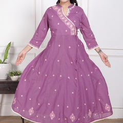Lavender Grace Anarkali Suit Set