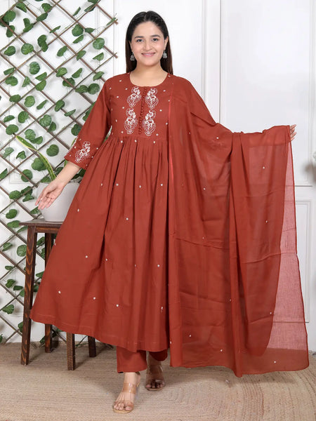 Rust Petal Designer Suit