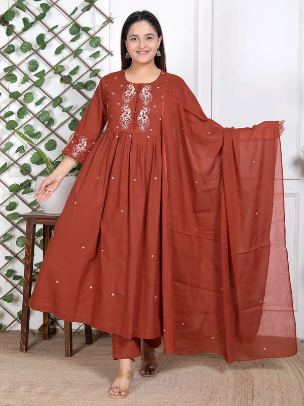 Rust Petal Designer Suit