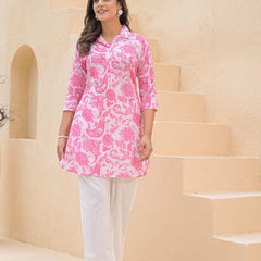 Printed Shirt Collar Co-Ord Set