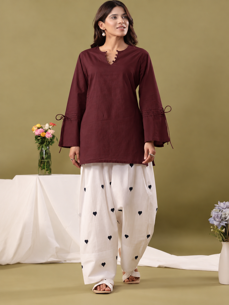 Women Regular Pure Cotton Kurti with Farshi Salwar