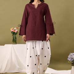 Women Regular Pure Cotton Kurti with Farshi Salwar