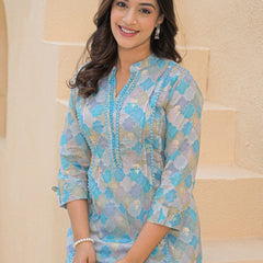 Printed V-Neck Co-Ord Set