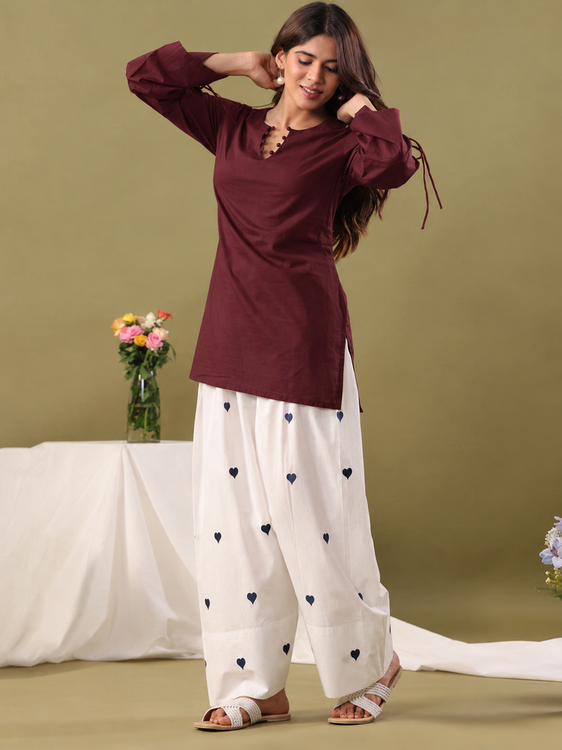 Women Regular Pure Cotton Kurti with Farshi Salwar