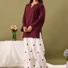 Women Regular Pure Cotton Kurti with Farshi Salwar
