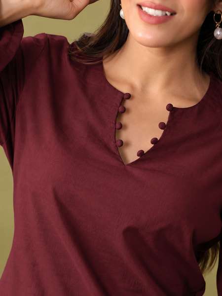 Women Regular Pure Cotton Kurti with Farshi Salwar