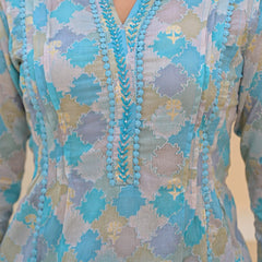 Printed V-Neck Co-Ord Set
