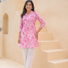 Printed Shirt Collar Co-Ord Set