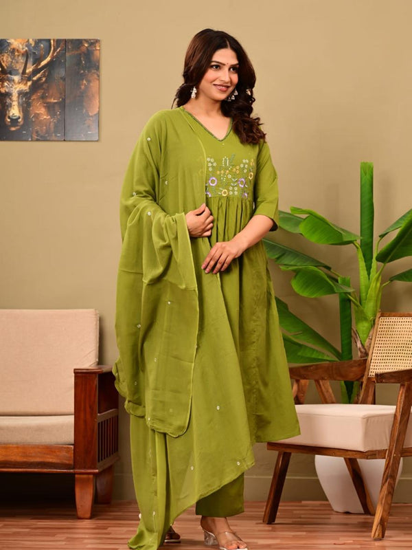 Women casual green colour