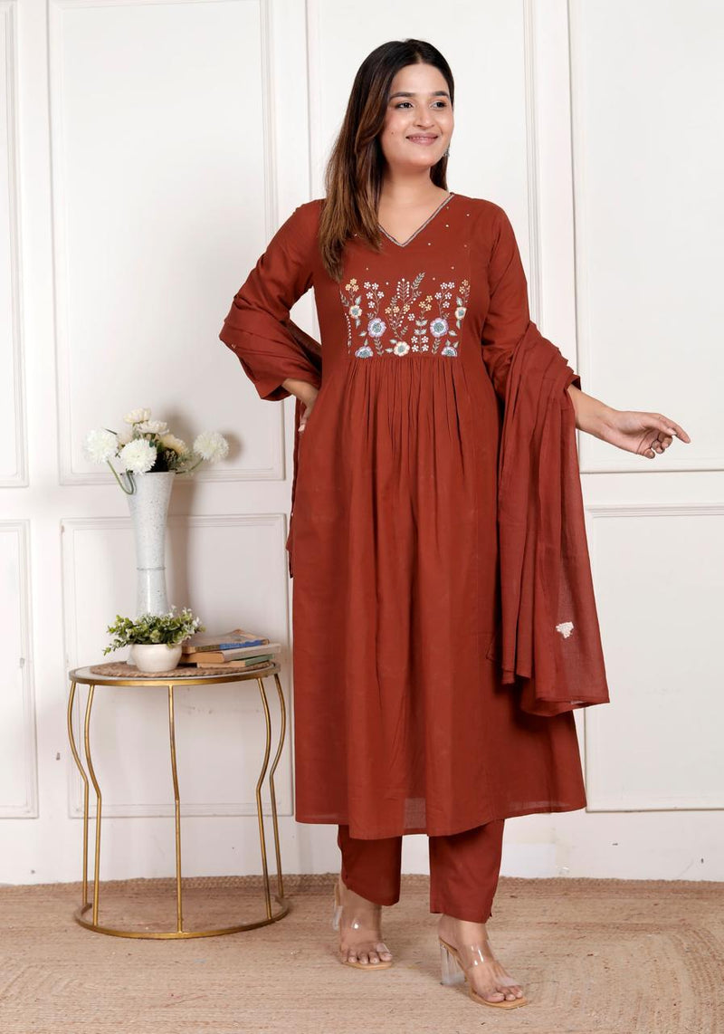 women casual  Rust Colour