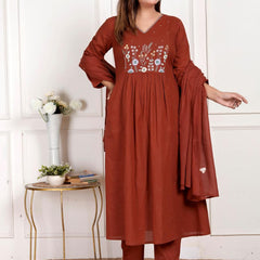 women casual  Rust Colour