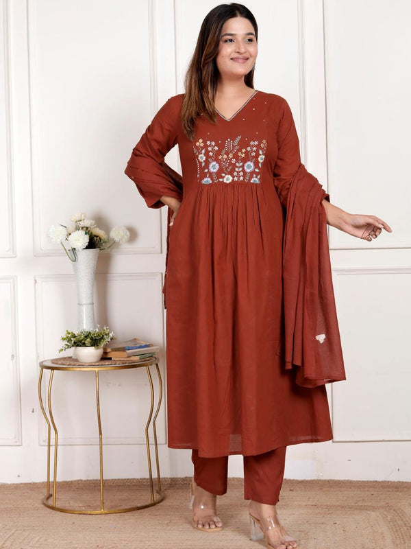 women casual  Rust Colour