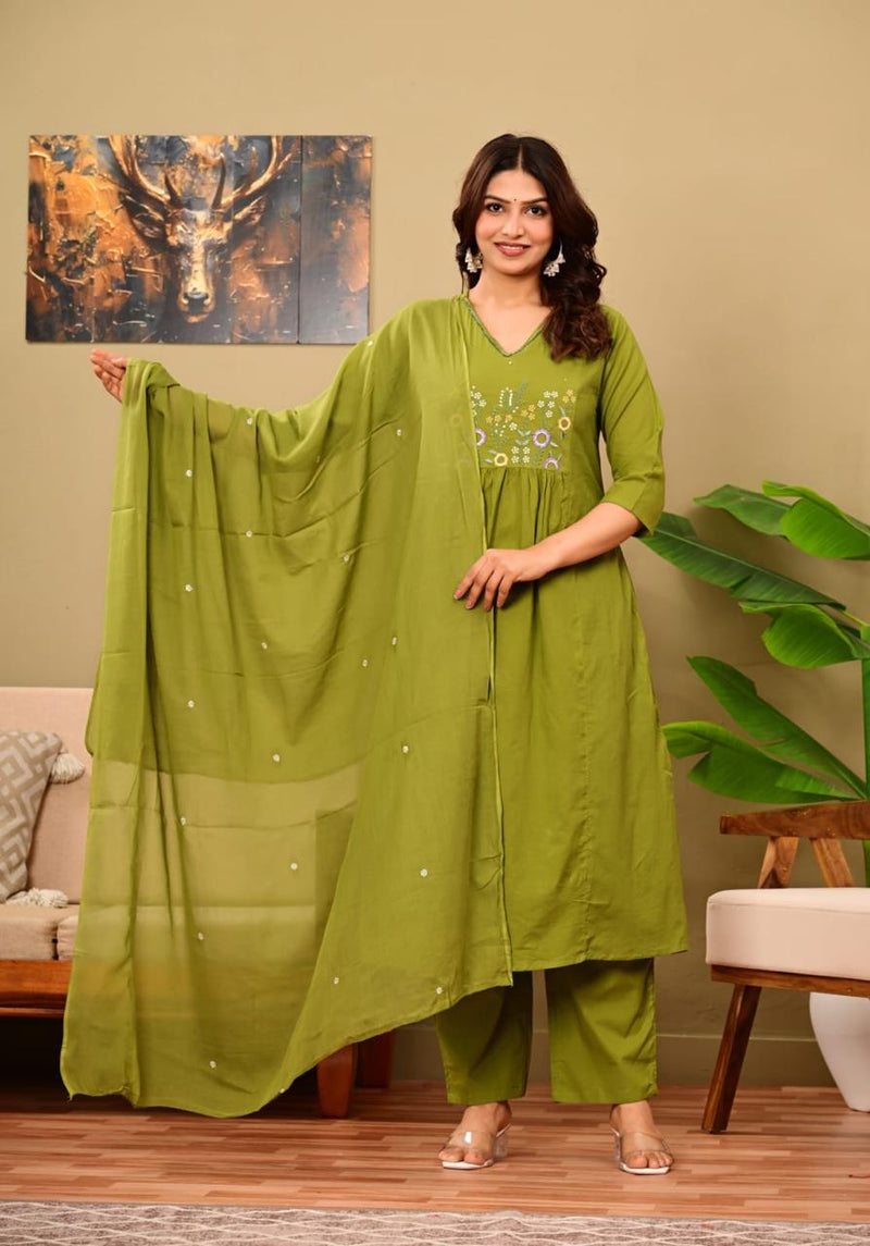 Women casual green colour