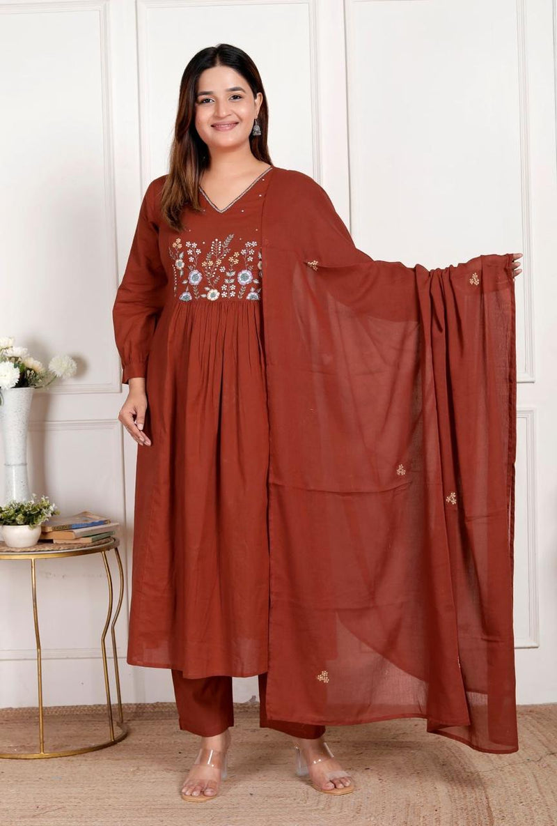 women casual  Rust Colour