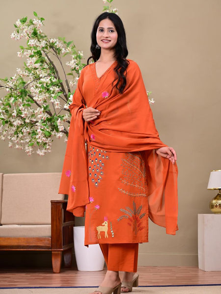 Women casual Rust colour