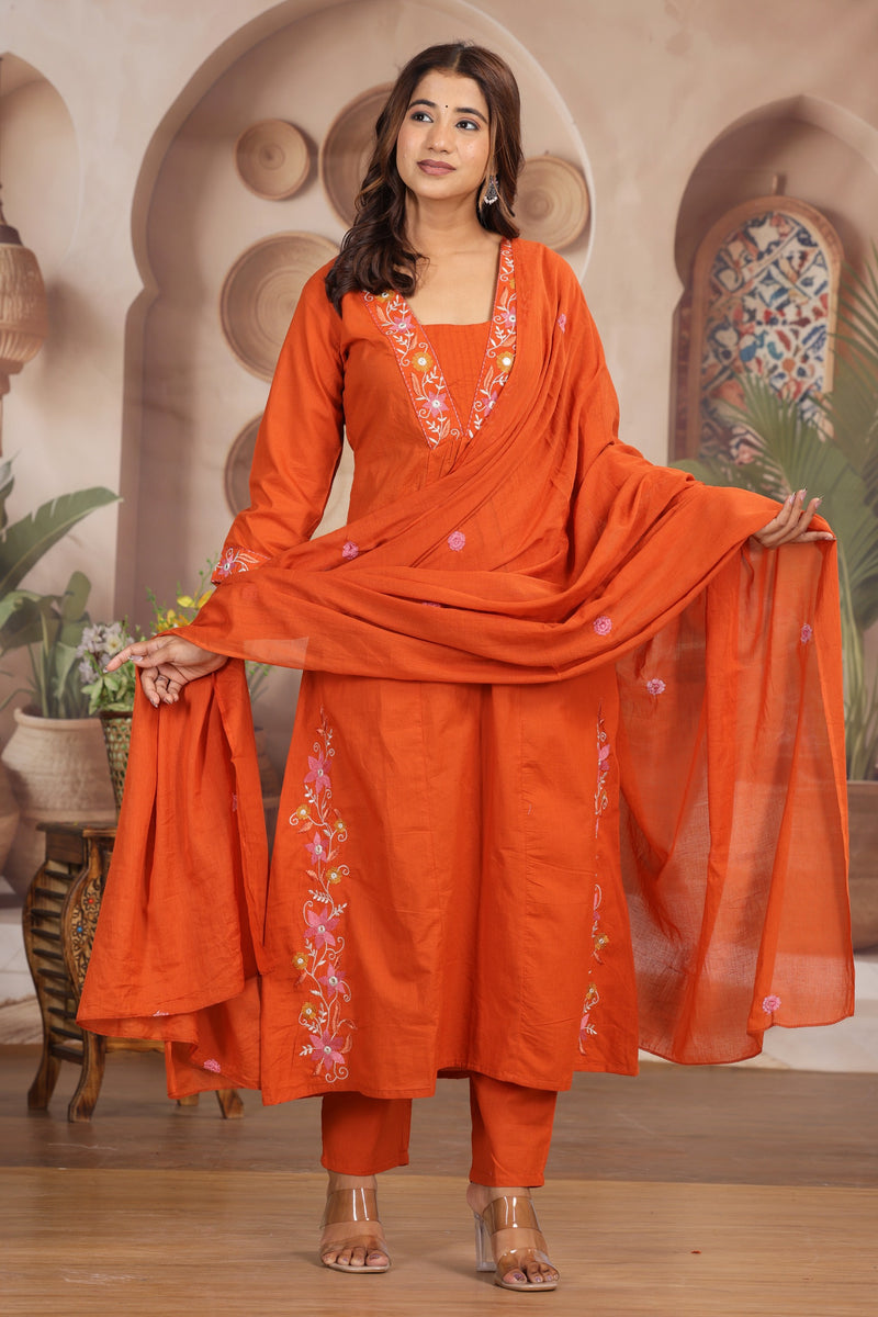Green Royal Embroiderd Suit Set