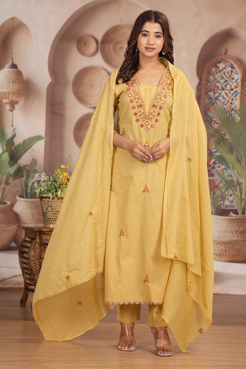 Yellow Elegance Ethnic Suit Set