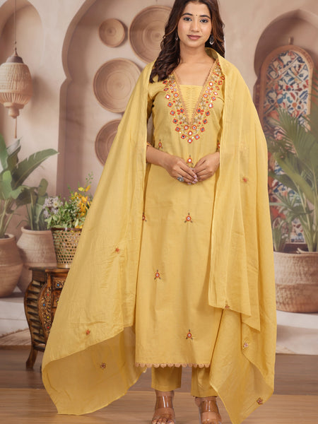 Yellow Elegance Ethnic Suit Set