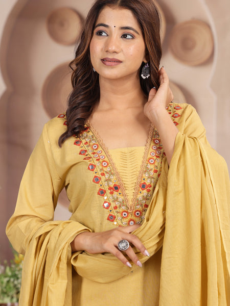 Yellow Elegance Ethnic Suit Set