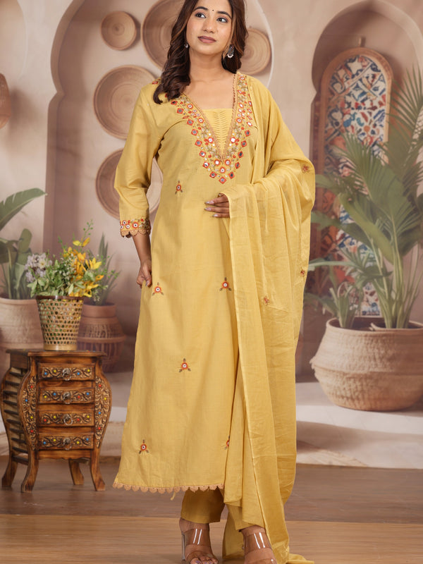 Yellow Elegance Ethnic Suit Set
