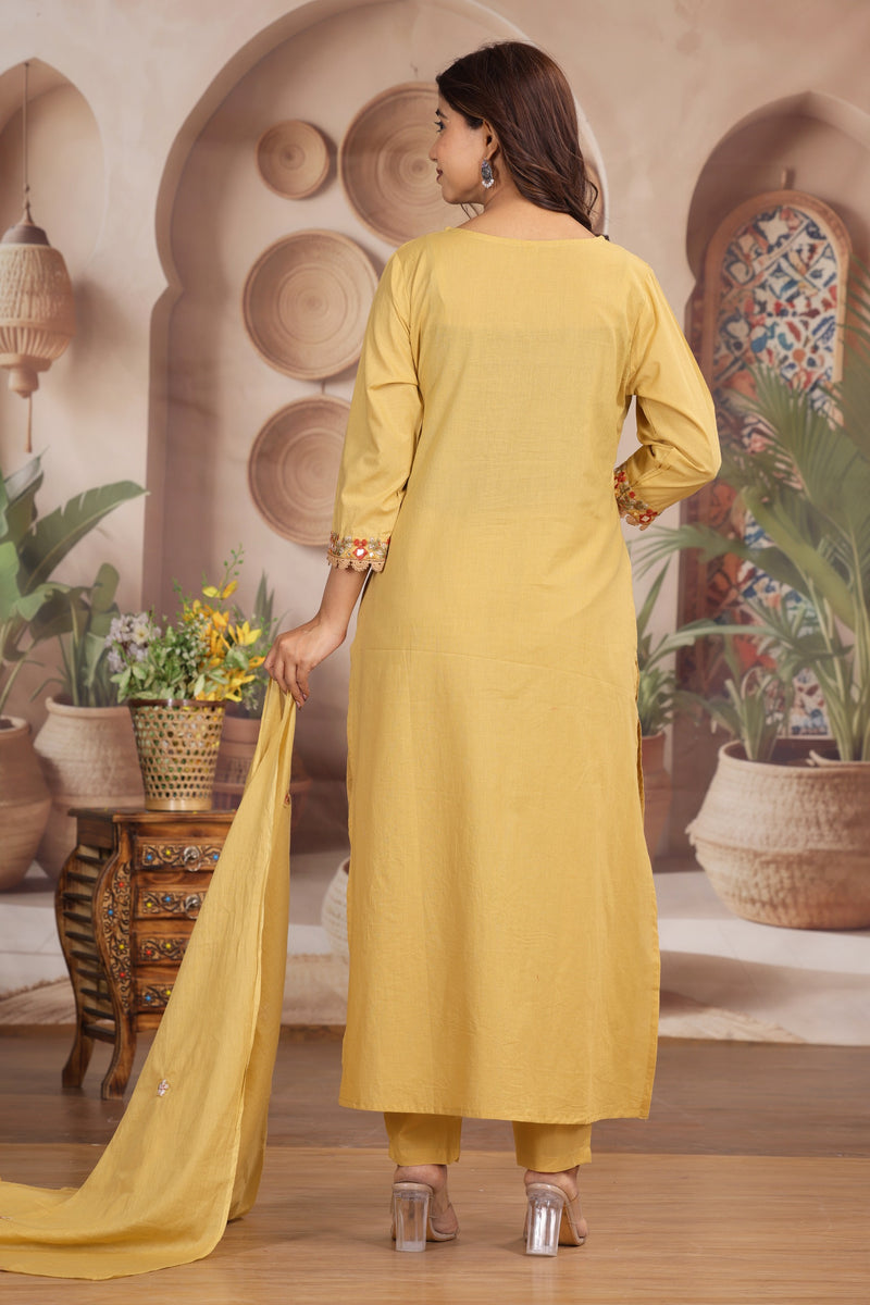 Yellow Elegance Ethnic Suit Set