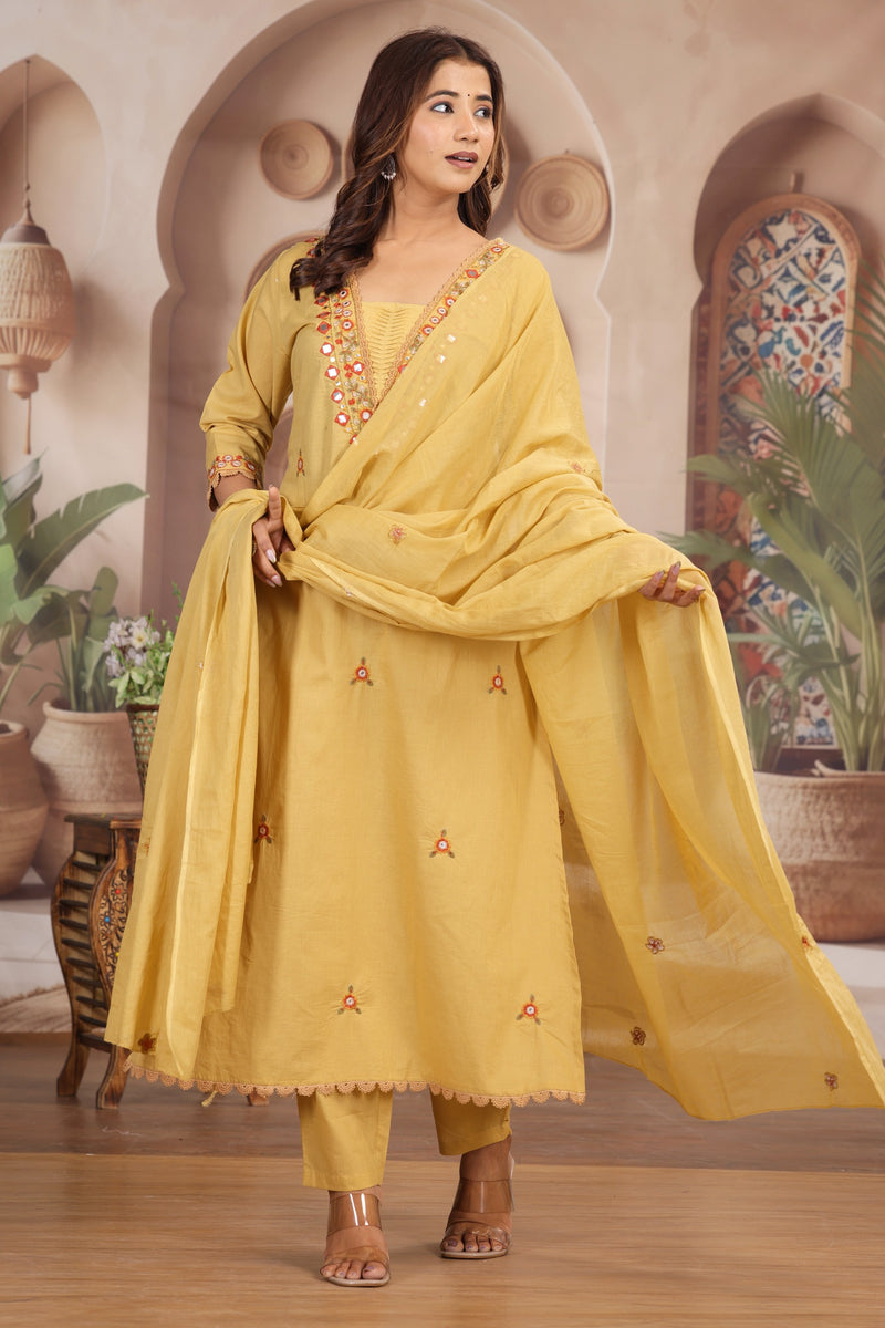 Yellow Elegance Ethnic Suit Set