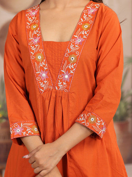 Rust Royal Embroiderd Suit Set