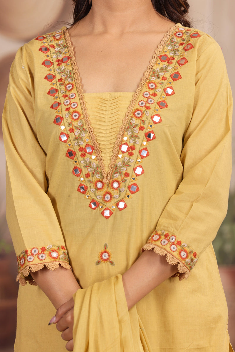 Yellow Elegance Ethnic Suit Set