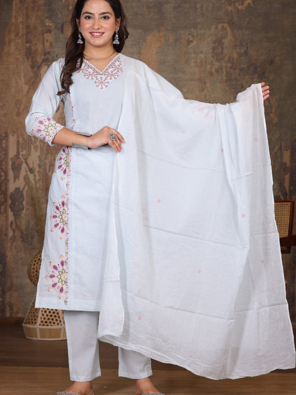 Light Pink Royal Embroiderd Suit Set