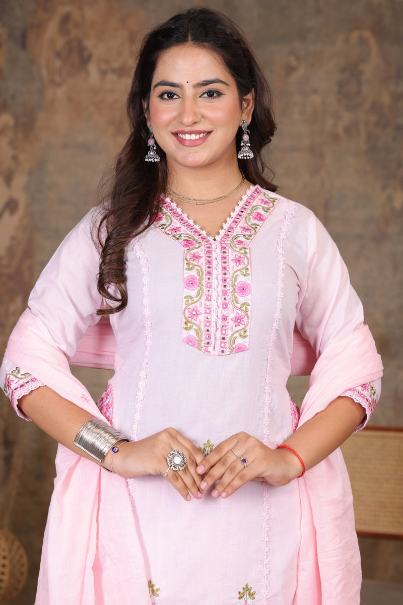 Pink Grace Anarkali Suit Set