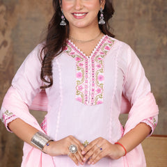 Pink Grace Anarkali Suit Set