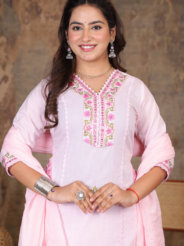 Pink Grace Anarkali Suit Set