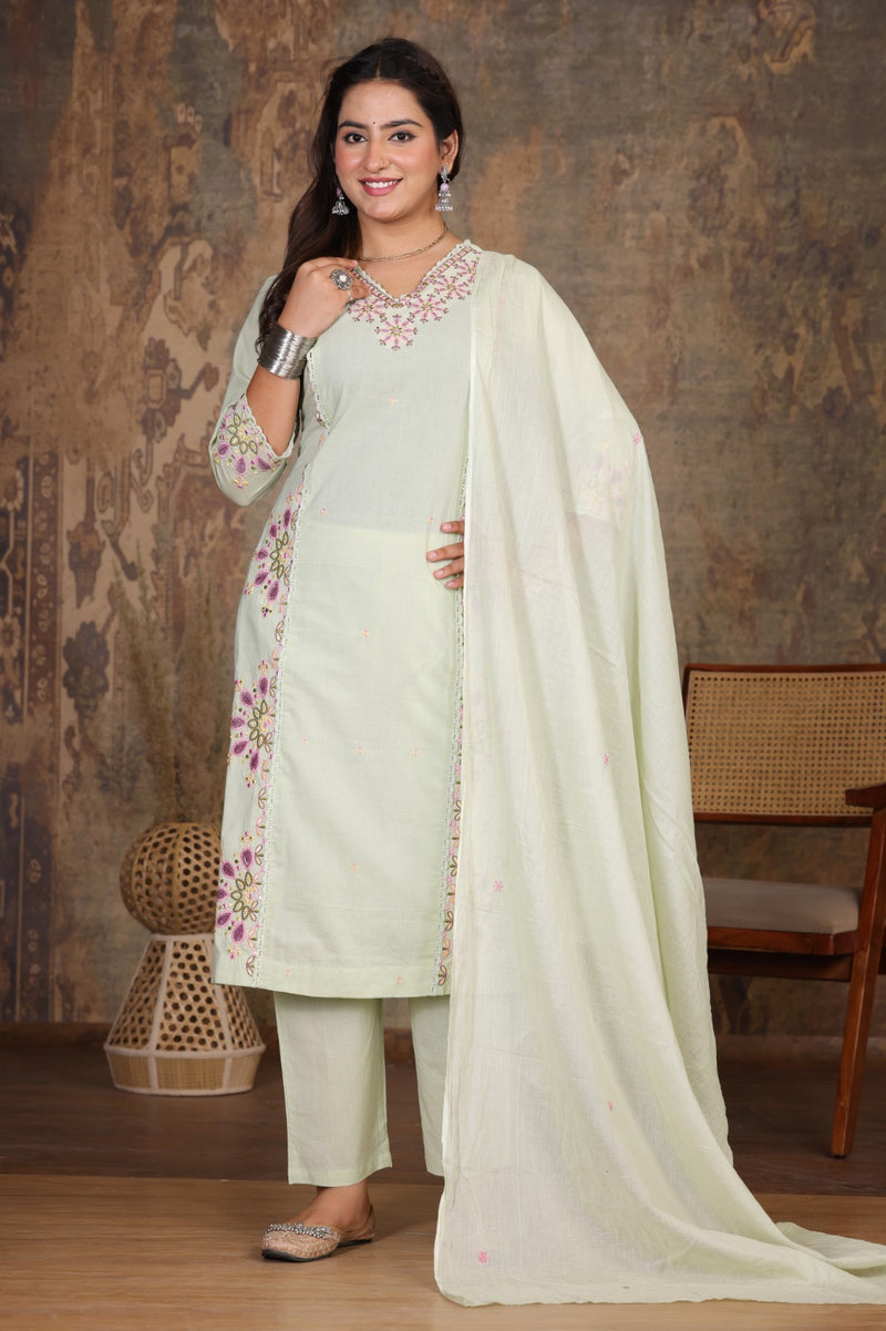 Light Pink Royal Embroiderd Suit Set
