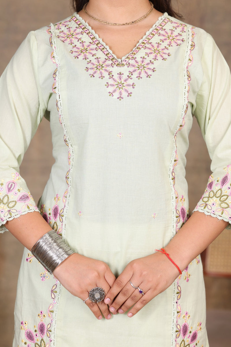 Light Pink Royal Embroiderd Suit Set