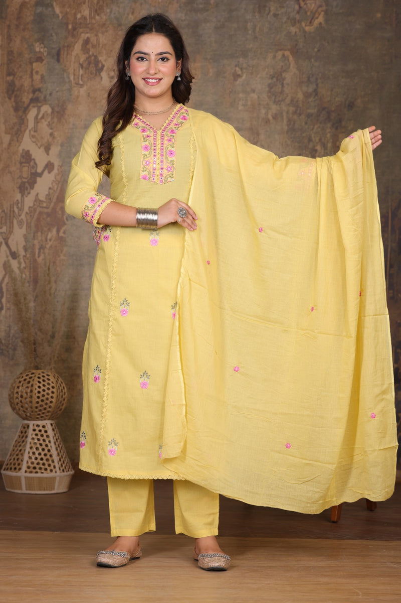 Yellow Grace Anarkali Suit Set