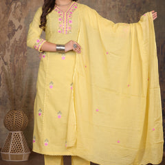 Yellow Grace Anarkali Suit Set