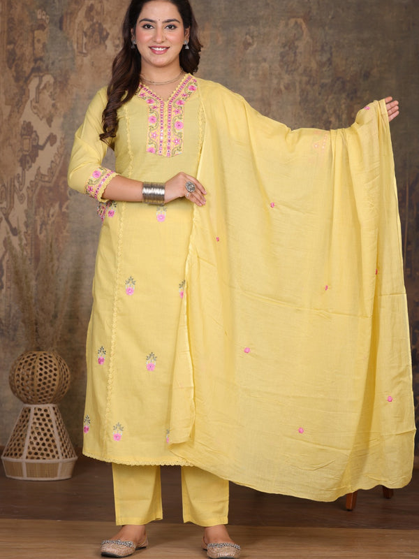 Yellow Grace Anarkali Suit Set