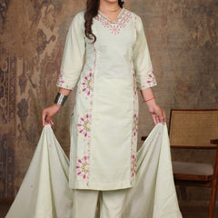Pista Green Royal Embroiderd Suit Set
