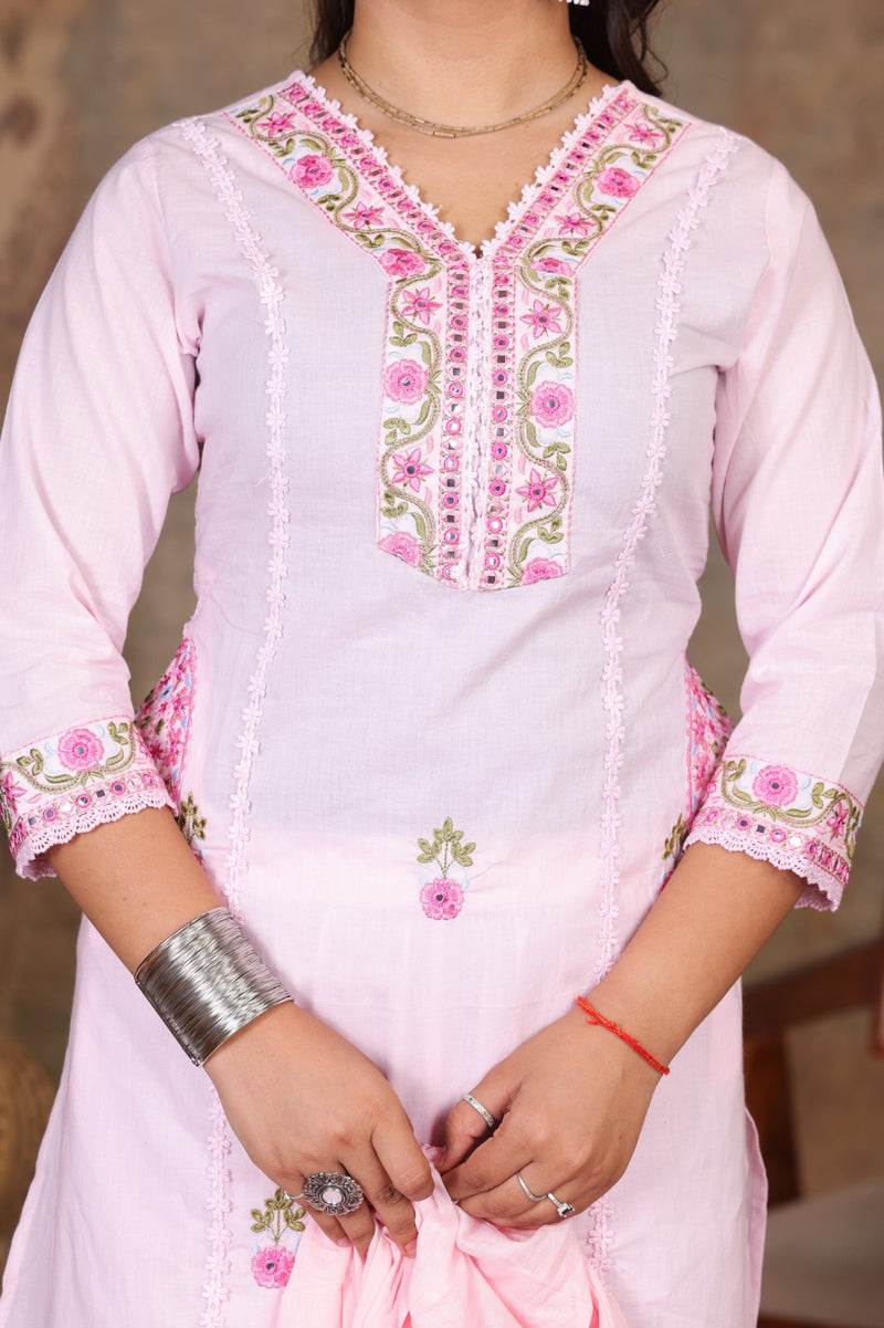 Pink Grace Anarkali Suit Set