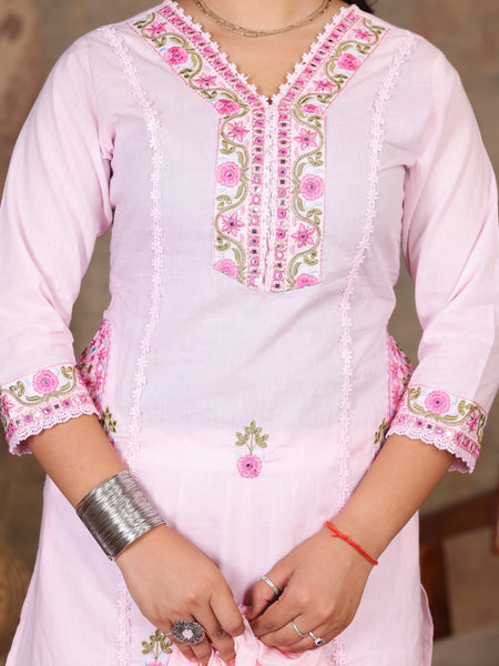 Pink Grace Anarkali Suit Set
