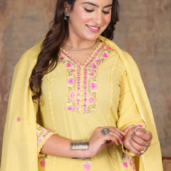 Yellow Grace Anarkali Suit Set