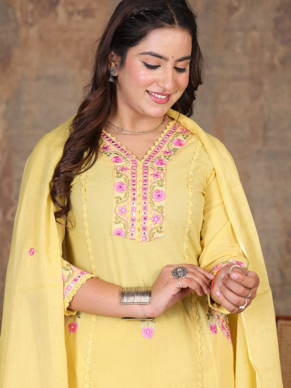 Yellow Grace Anarkali Suit Set