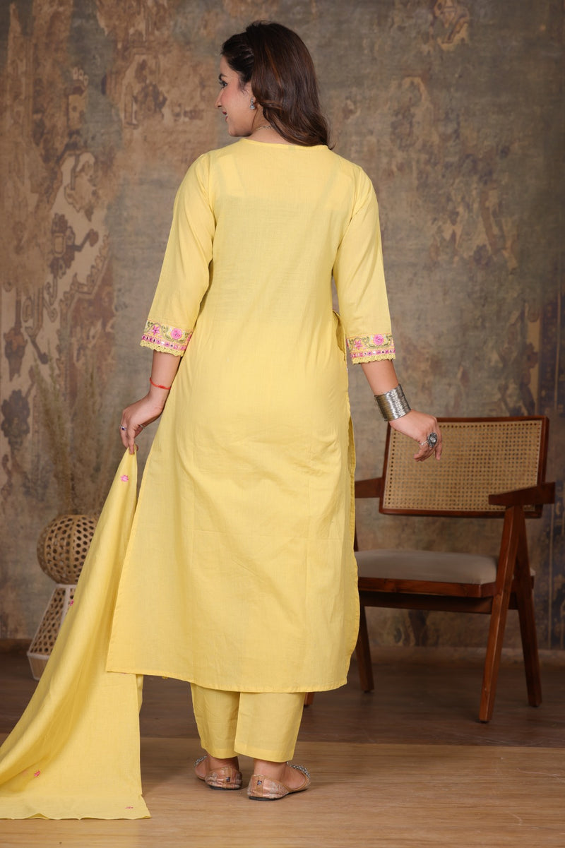Yellow Grace Anarkali Suit Set
