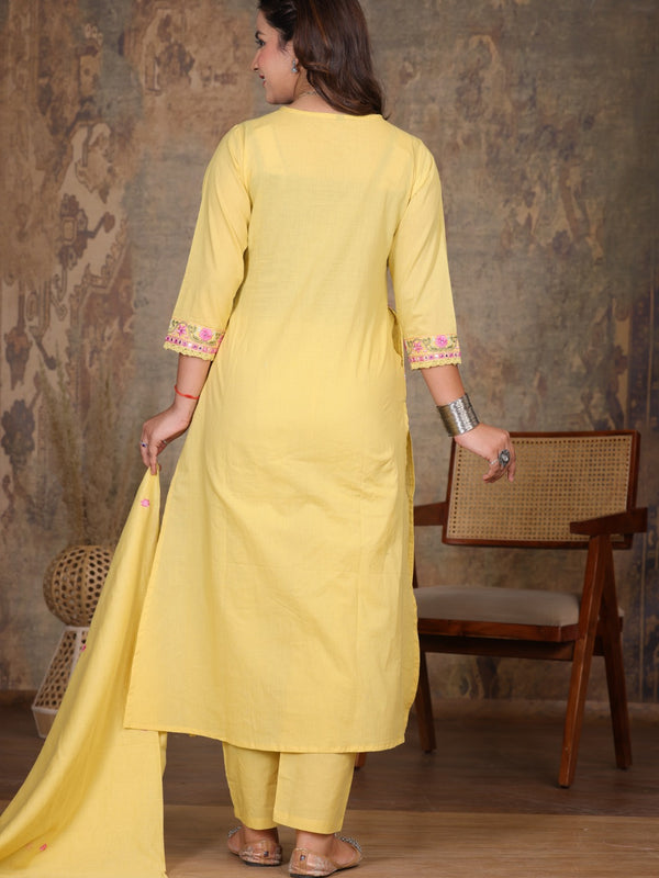 Yellow Grace Anarkali Suit Set
