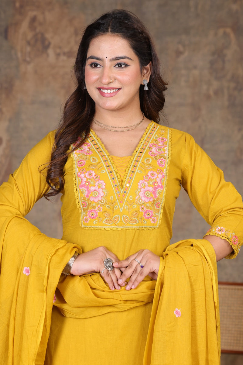 Yellow Elegance Ethnic Suit Set
