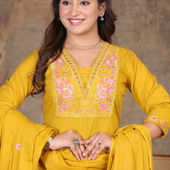Yellow Elegance Ethnic Suit Set