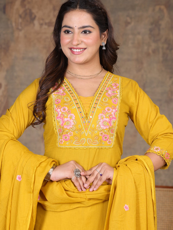 Yellow Elegance Ethnic Suit Set
