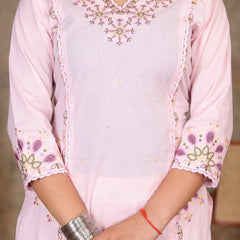 Light Pink Royal Embroiderd Suit Set
