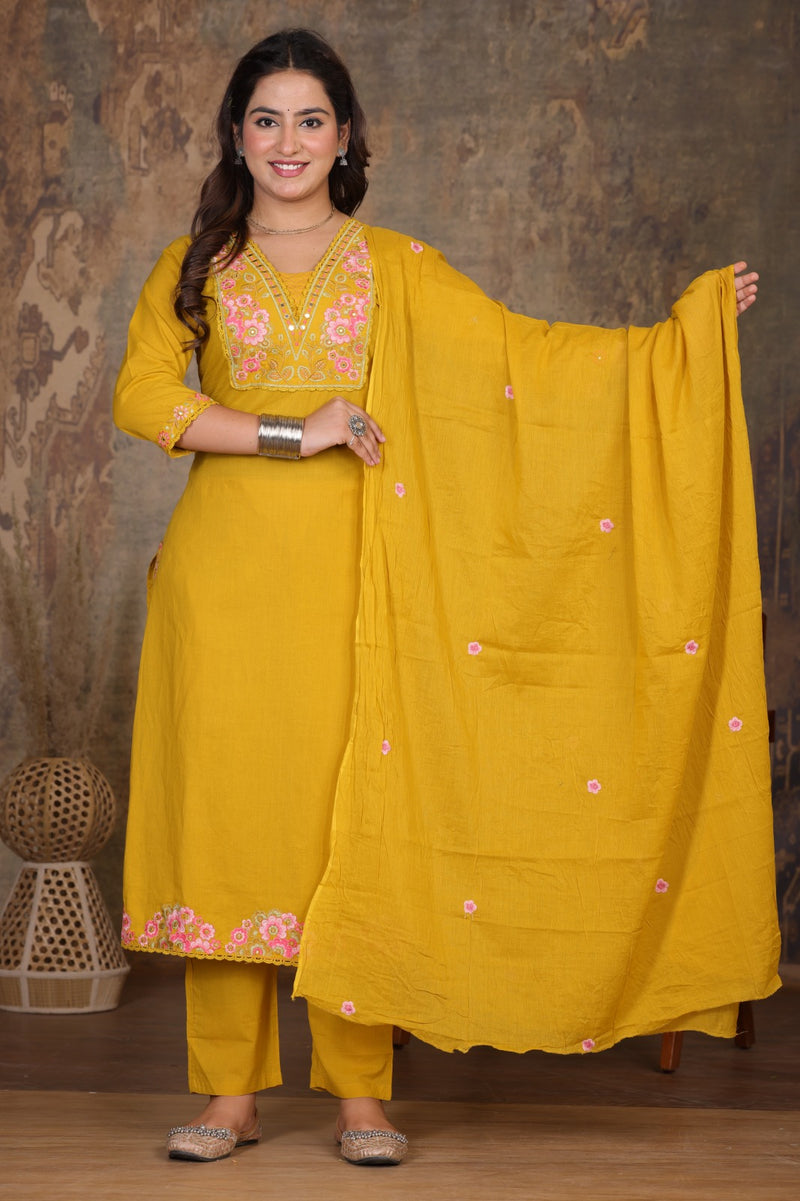Yellow Elegance Ethnic Suit Set