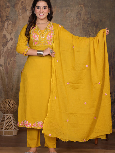 Yellow Elegance Ethnic Suit Set